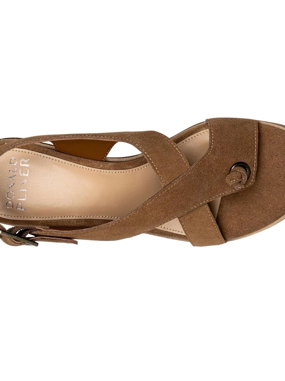Donald J. Pliner Tan Suede Wedge Sandal 👡 - Picture 3 of 7
